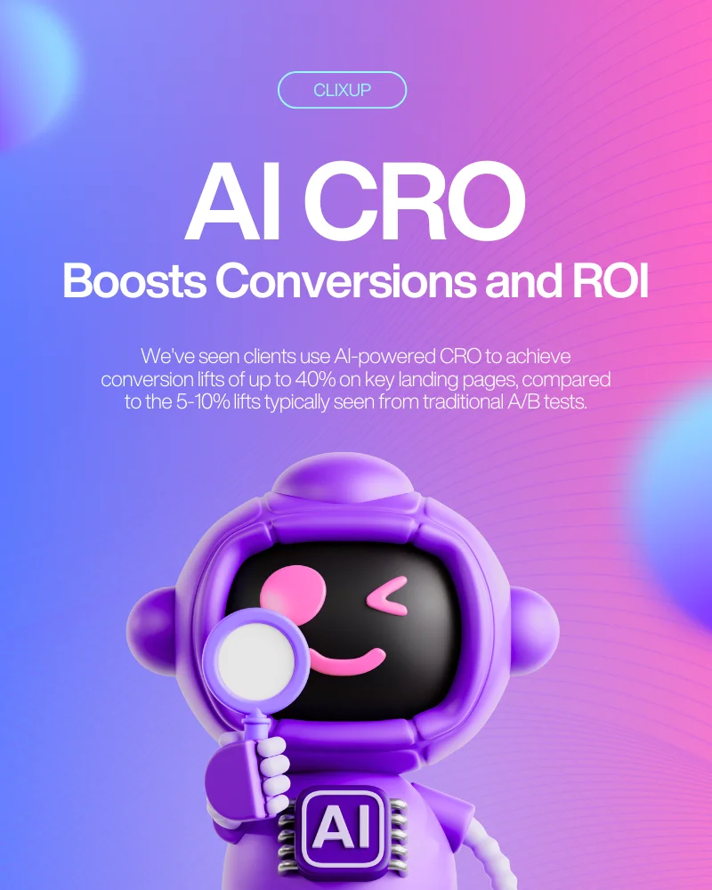 CRO conversion growth with Clixup